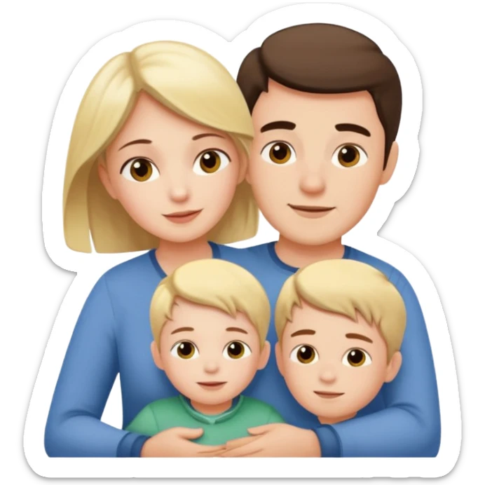 A girl who moved from Siberia to the south, where it is very warm and sunny. She has a baby boy who is 3 years old and a husband. sticker