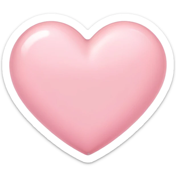 Pastel pink heart  sticker