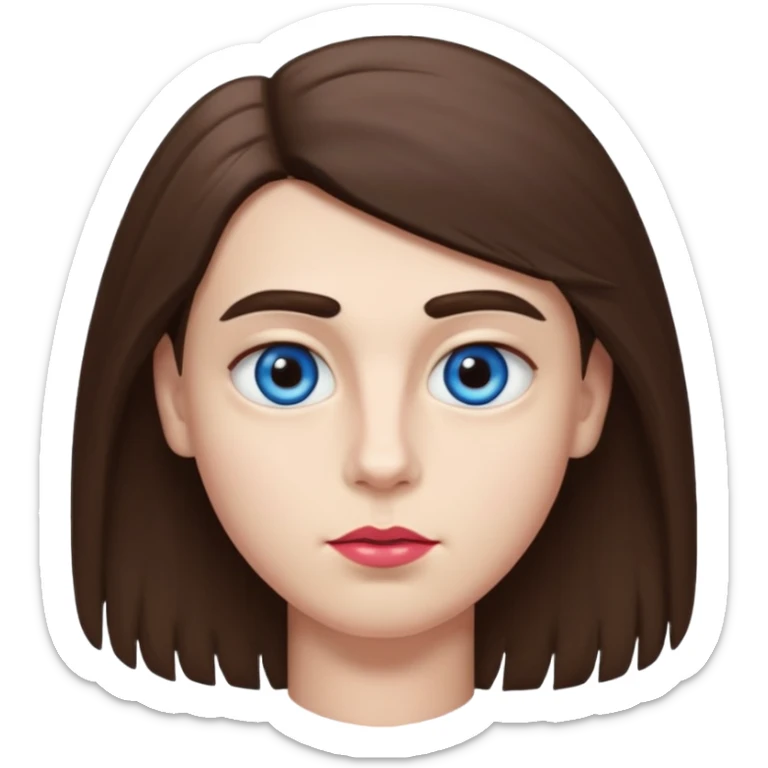 make a white American boy with blue eyes long eyelashes huge huge head in the shape of a triangle  a bit of a unibrow wanna be fluffy hair but is straight and tiny Bodie brown hair  and uglier and lipstick sticker