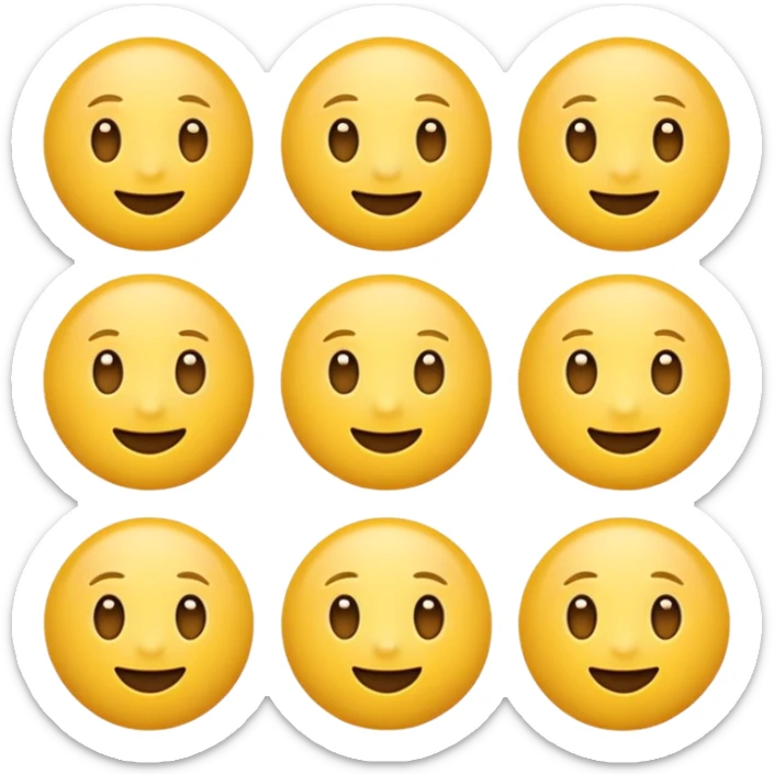  Emoji concentré sticker