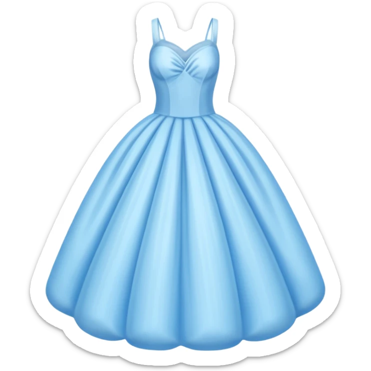 The bubble dress is typically a voluminous ball gown, designed to make Glinda look like she’s literally floating in a bubble. It features:  Pale blue or shimmering white-blue hues (in Ariana Grande’s movie version, it’s a soft, cotton-candy blue). sticker