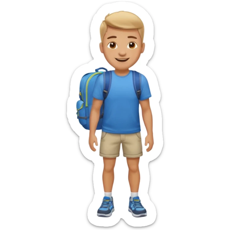 create a emoji for my male friend who is going back home for one month vacation sticker