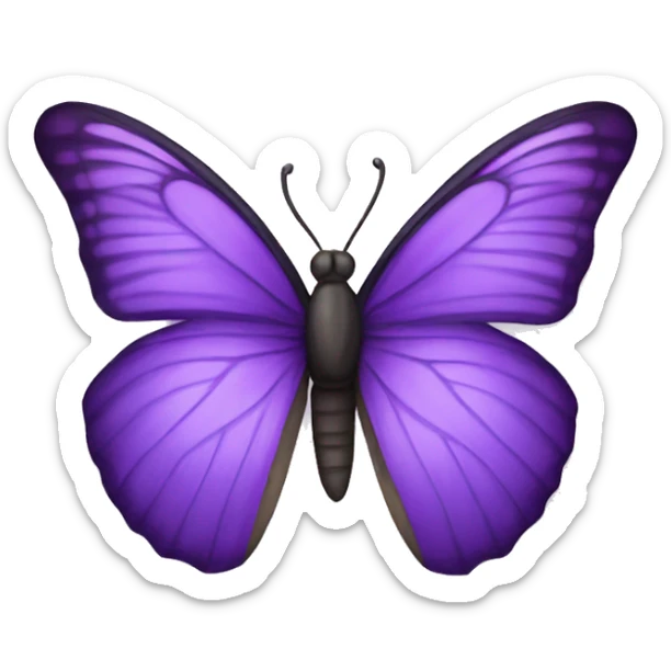 Purple butterfly sticker