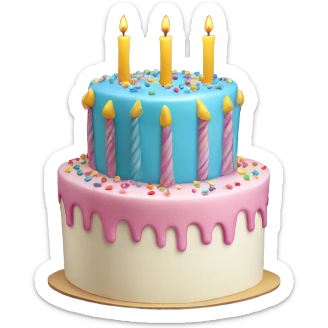 birthday cake sticker