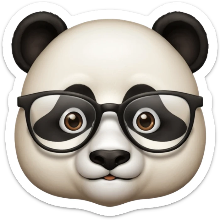 tête panda avec lunette sticker