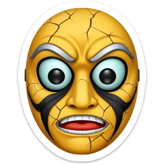 a máscara está muito feia, não está fiel ao personagem  sticker