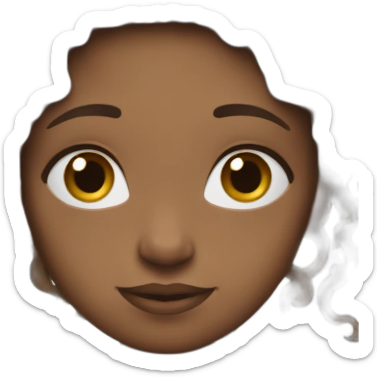 Yoga Brown hair Blue eyes sticker