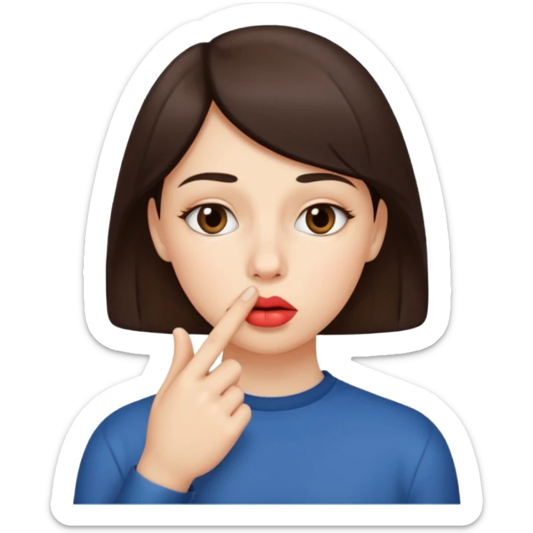 add-a-finger-in-front-of-the-pursed-lips-to-clearly-show-the-shushing-gesture sticker