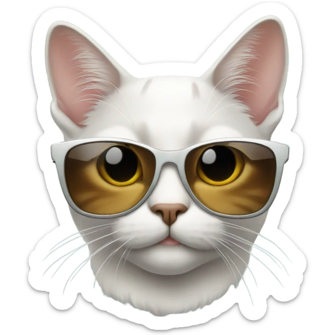 Cat with sunglasses sticker