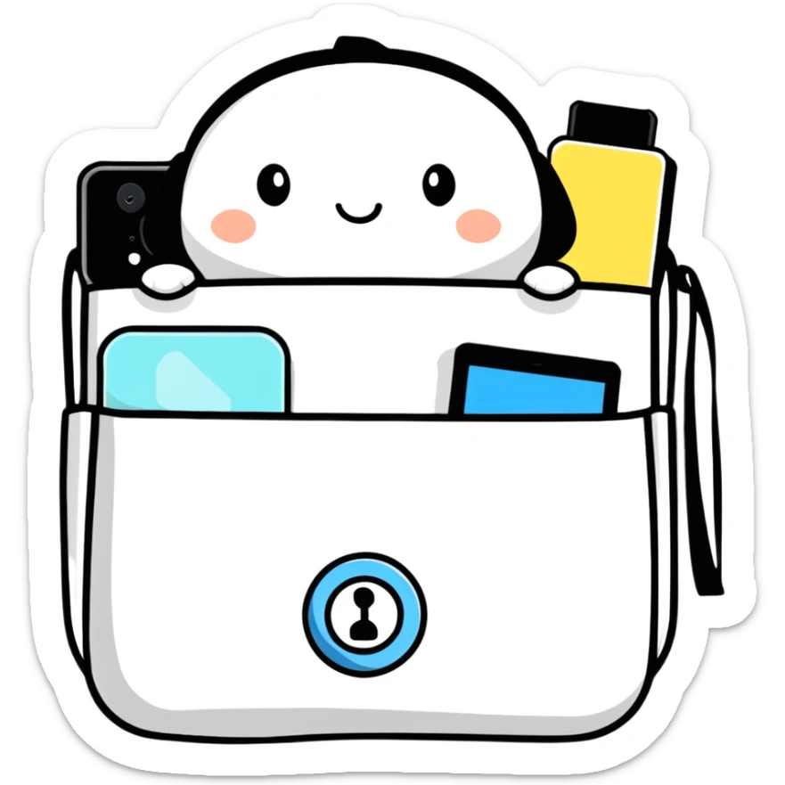 pastel baby nursery accessories including diaper caddy, wall decor, and baby monitor sticker