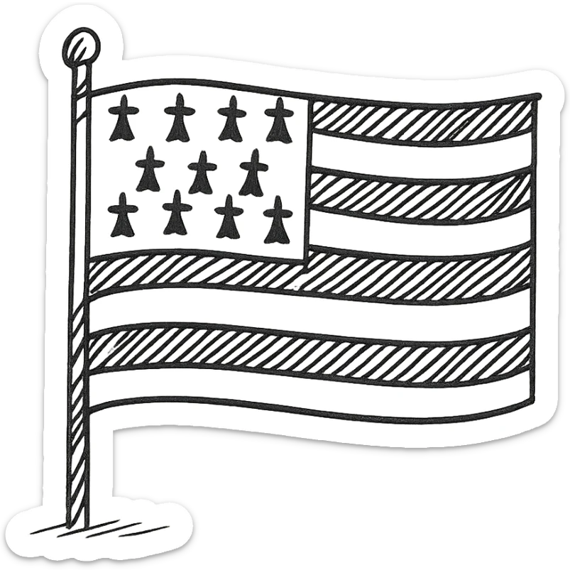 Brittany flag sticker