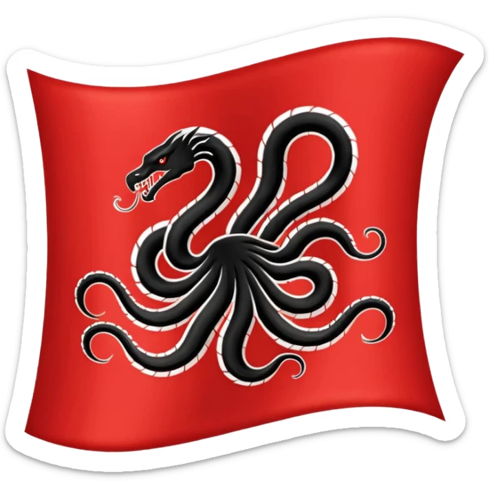 Can you generate me a emoji flag of the fictional world war two team hydra from Captain America? sticker