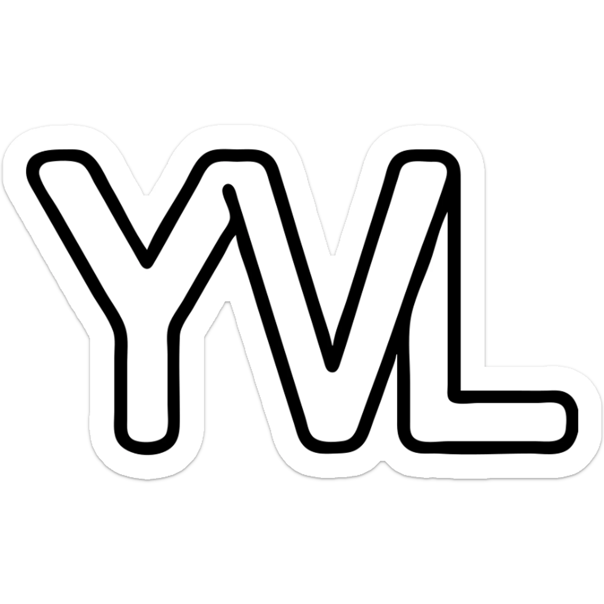 YVL sign, Playboi Carti aesthetic, icon style, sleek and minimal, with a touch of streetwear influence sticker