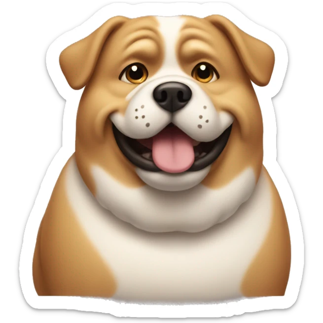 Fat dog  sticker