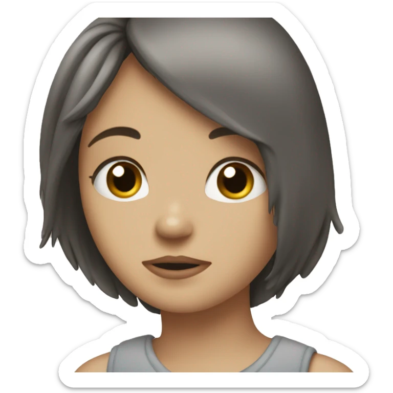  a lonely girl sad that her friends couldn’t come out to play  sticker