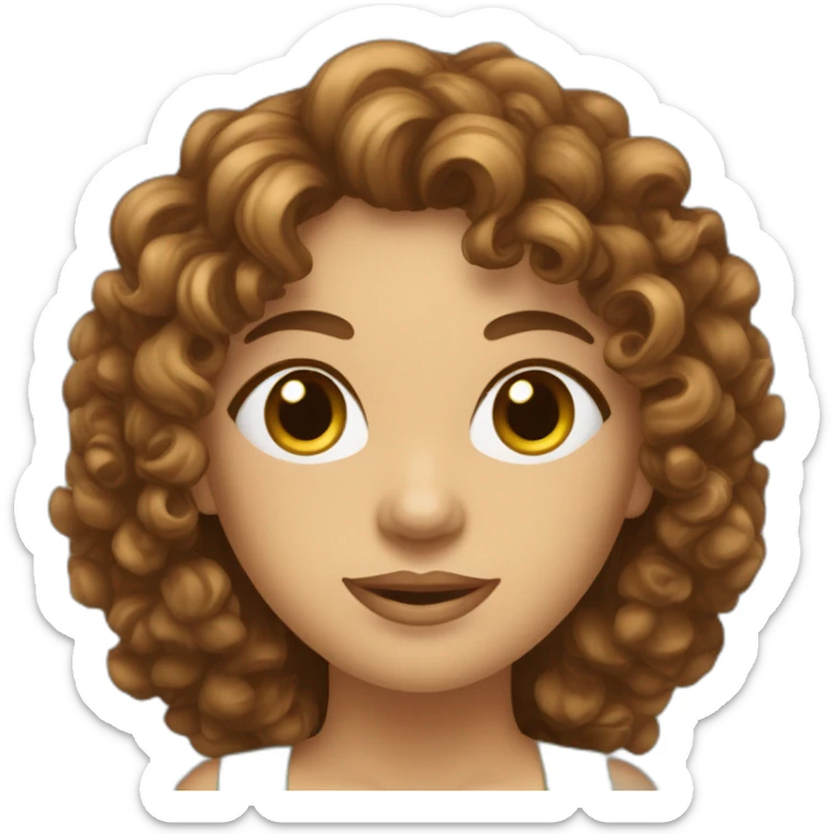 A woman with curly brown hair faisant un pouce avec un rouleau de papier toilettes sticker
