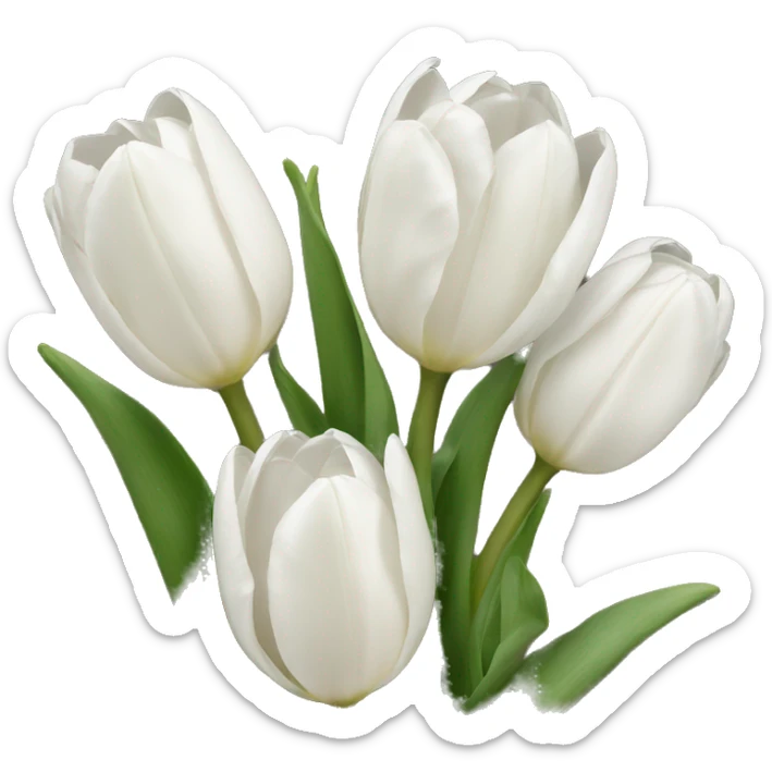 White tulips sticker