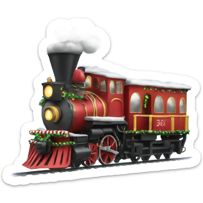 holiday train sticker