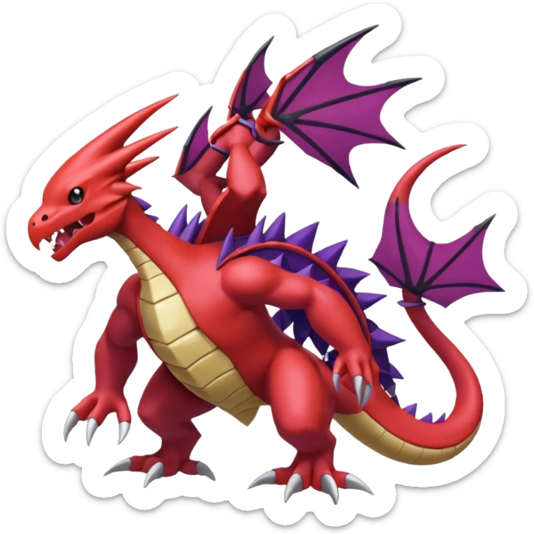 Skorupi-Drapion-Gligar-Gliscor-Pokémon-fusion (full body) sticker