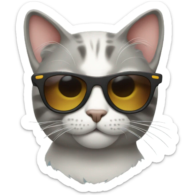 Cat with sunglasses sticker