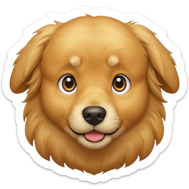 I want an emoji of a goldenretriever who is scared sticker
