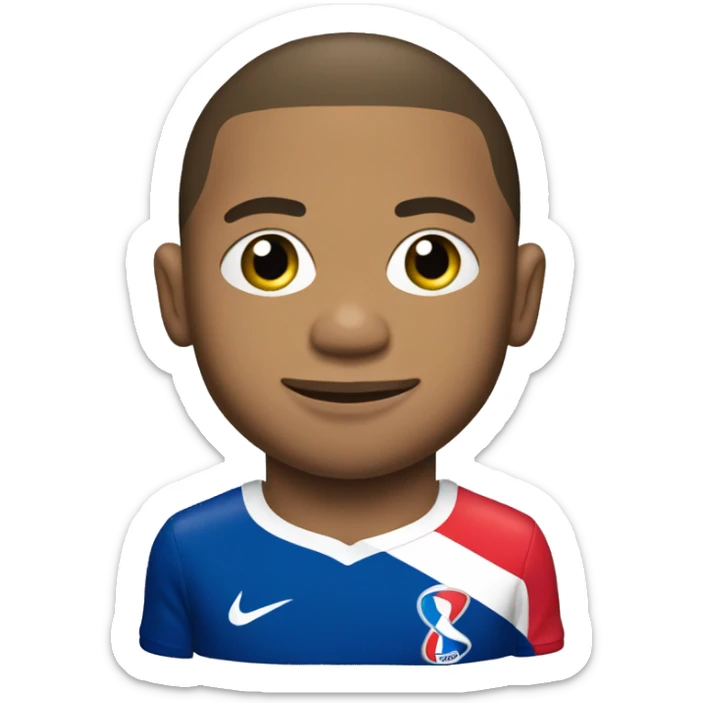 Mbappe with the jersey of france for euro 2024 sticker