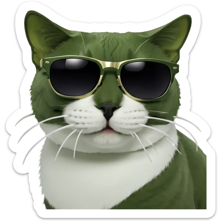 Cat with sunglasses sticker