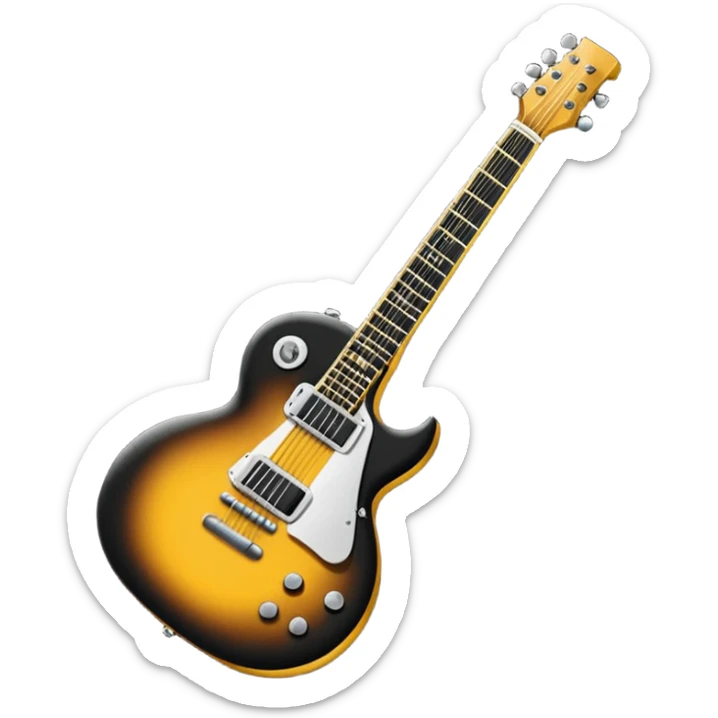 Bana elinde elektronik gitar olan bir kulaklıklı gözlüklü bir emoji yapar mısın elektronik gitar siyah olsun sticker
