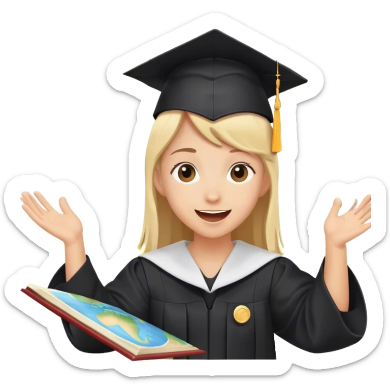 Your child is in 11th grade ✈️ and you're looking for a country for university abroad? 🌍 sticker