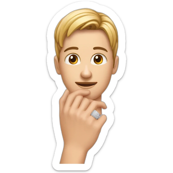 Homme qui passe un bague au doigt d’une femme sticker