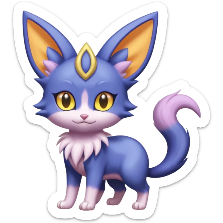  Fey Toony Meowstic-Espeon-Skitty-Delcatty-Sprigatito-Purrloin-fusion-hybrid sticker