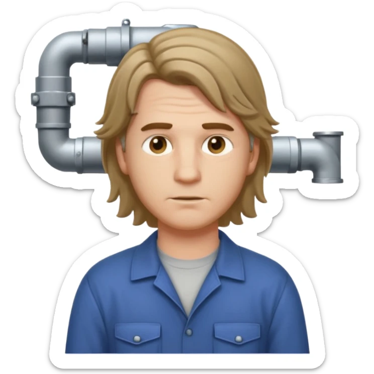 customer. 1 person only white male with shoulder normal person cloths. adult. pipeline technician change the expression and the shape of the face change the color of eyes. dont put background sticker