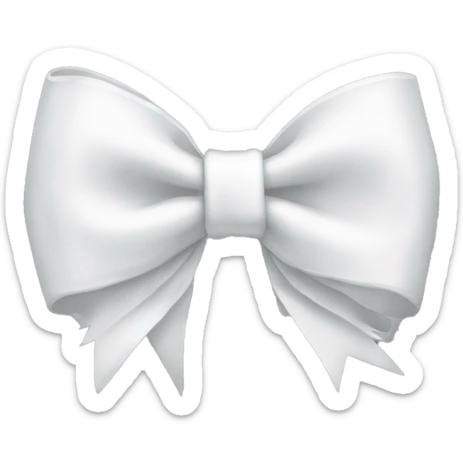 white bow sticker
