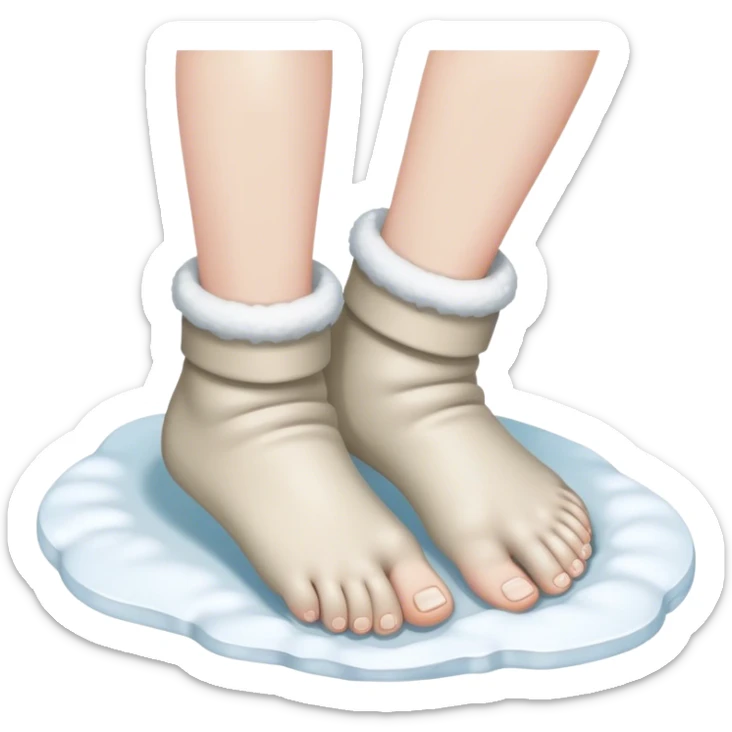 It creates an image of a person with cold hands and feet in winter, so I hope you can make the whole body come out. sticker