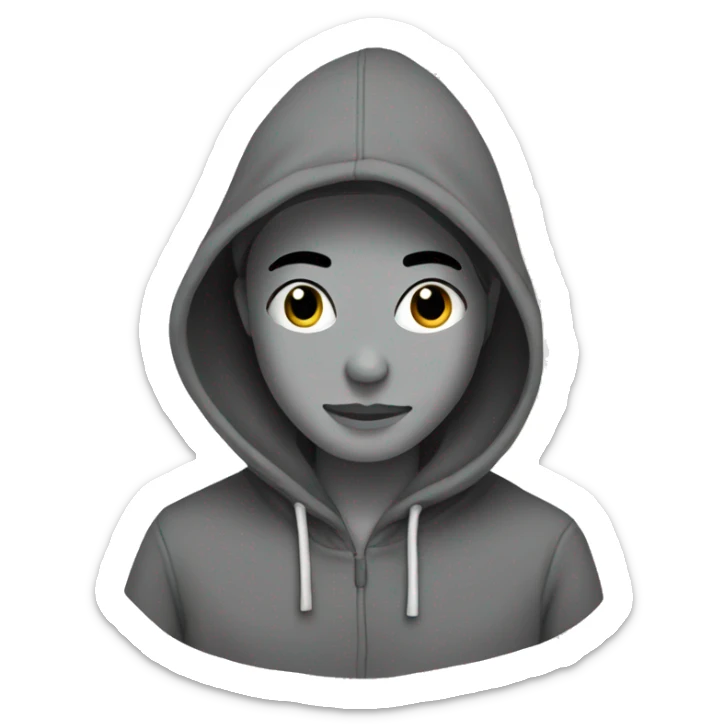 hoodie grey sticker