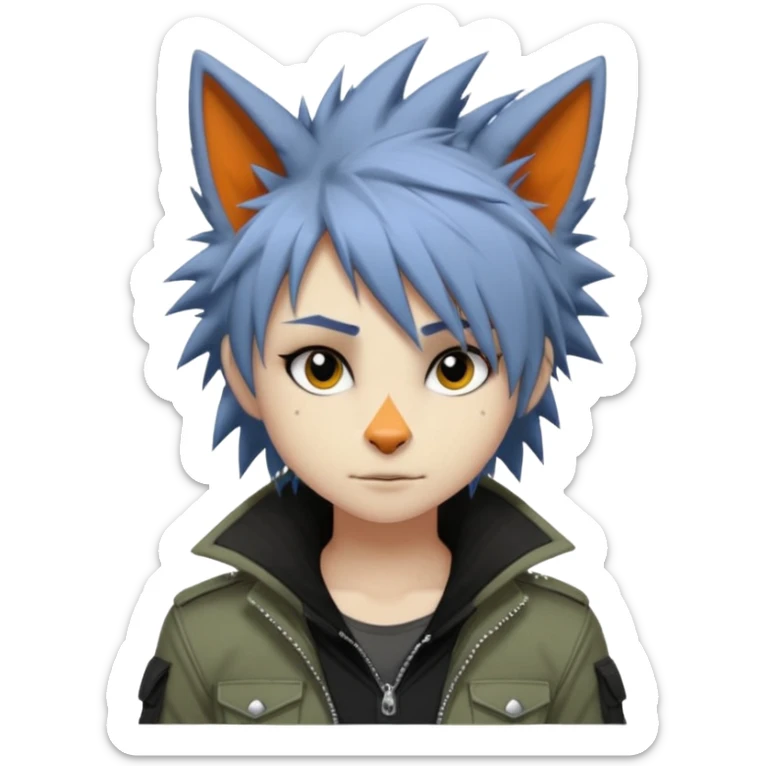 Edgy anthro tomboy furry by Falvie, LiLaiRa, griffsnuff, AngieWolf sticker