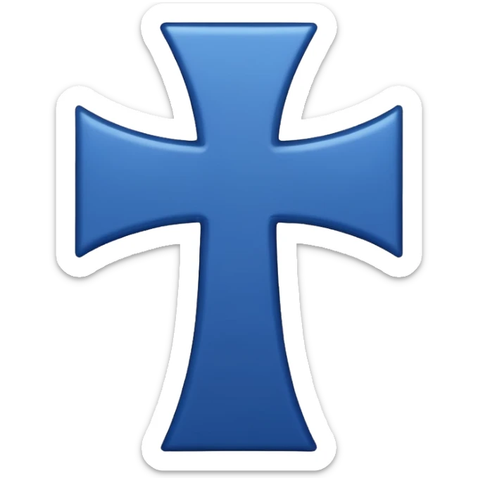 Make exactly as the cross is. Make the blue a little darker. ☩ The emoji is for X.  sticker
