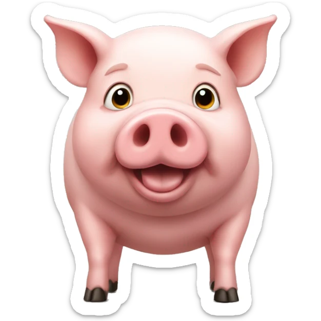 pig growing big sticker