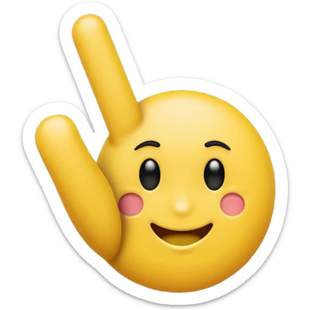 I want an emoji with all the fingers up and only the middle finger on a 90 degree angle sticker