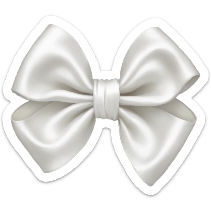 white satin bow sticker