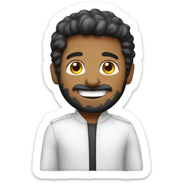 Hombre blanco canoso con anteojos y chaqueta de enfermero sonriendo  sticker