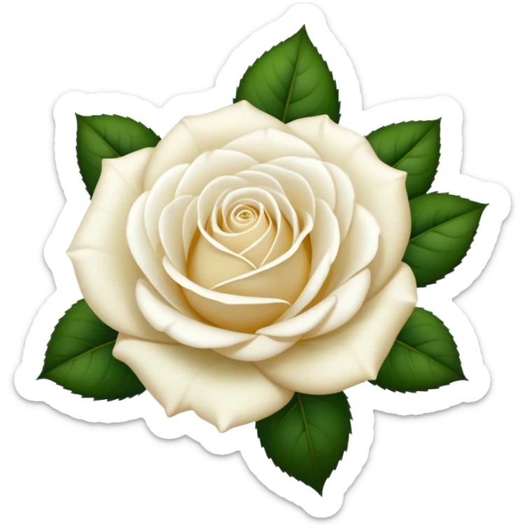 white rose of the species - Félicité et Perpétue sticker