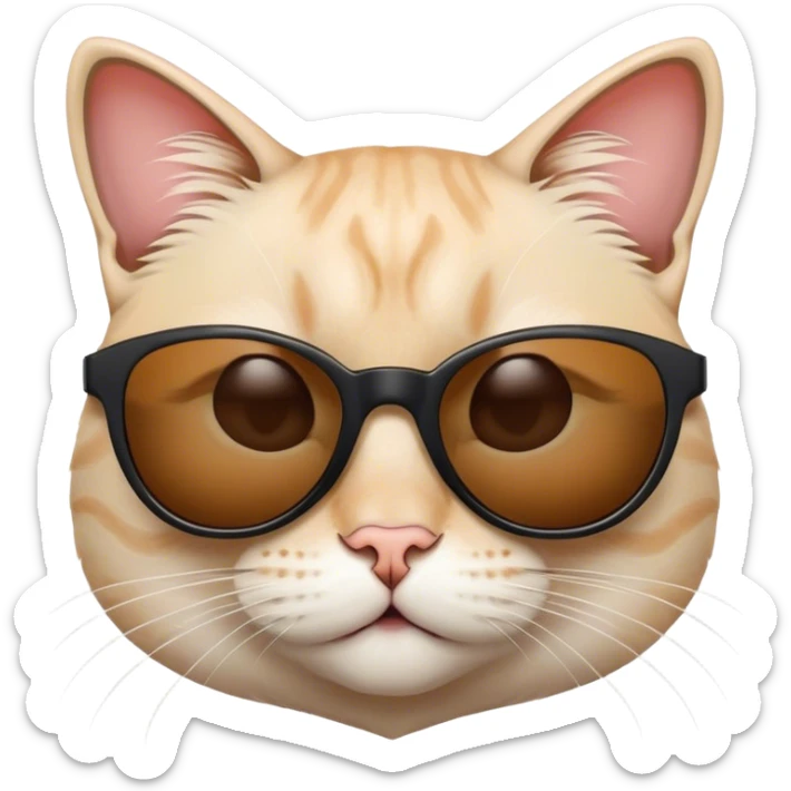 Cat with sunglasses sticker