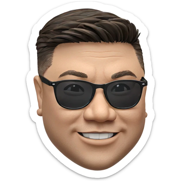 cool boy with sunglasses sticker