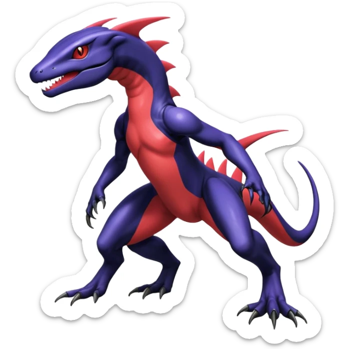 Shiny Exotic Colorful epic Salandit-Genesect-Miraidon-Koraidon-Fakémon-hybrid-creature (full body)  sticker