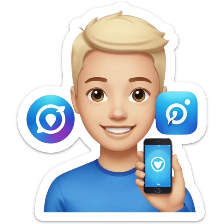 A realistic close-up photo of a professional-looking person smiling, with a blurred high-tech office background. Next to the person's face, there is a floating Instagram Blue Verified Badge. The lighting is cinematic, and the image looks like a high-end profile picture." sticker