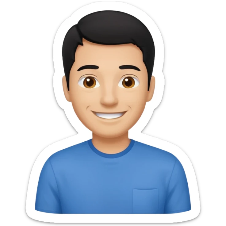 mach mir einen fitness typen der männlichist  mit schwarzen haaren der froh und glücklich ist sticker