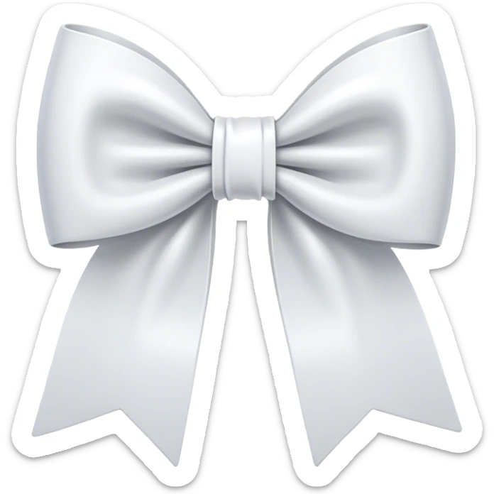 white bow sticker