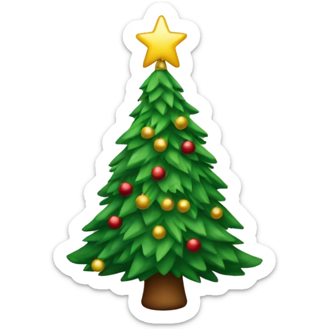 christmas tree sticker