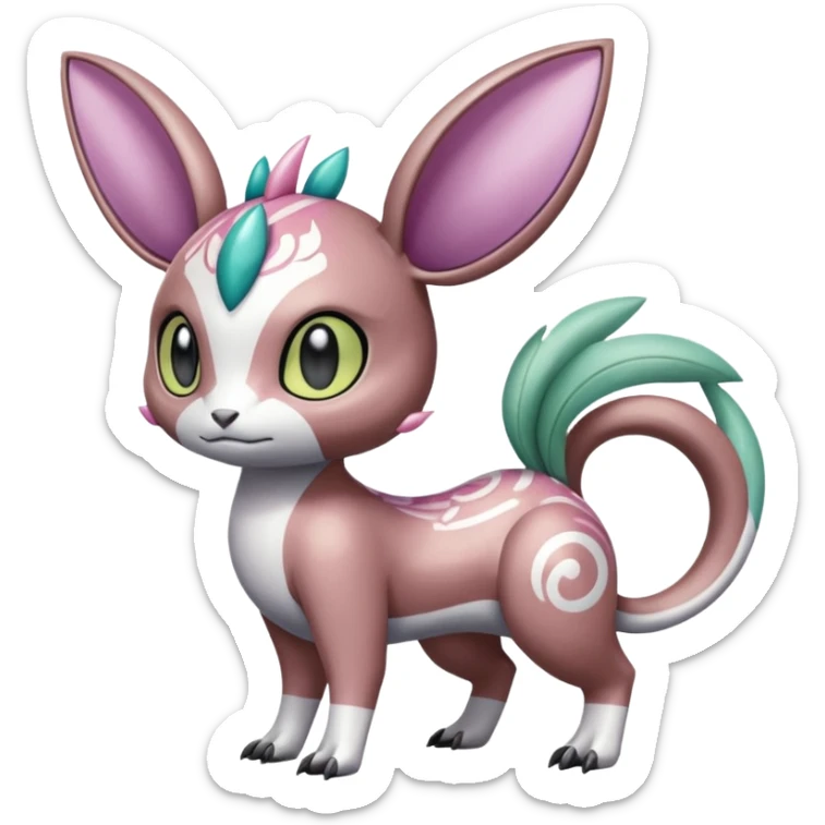 Meloetta-Vernid-Palkia-Minccino-Fionbri-Pokémon-Digimon-Fakémon-fusion-hybrid-creature sticker